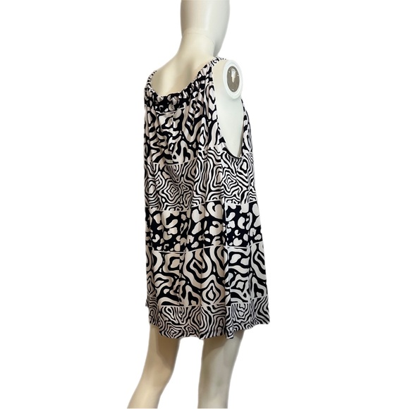 Rafaella woman Navy & White Mini Dress Sz.3XL Geographic Print New With … - Picture 5 of 16